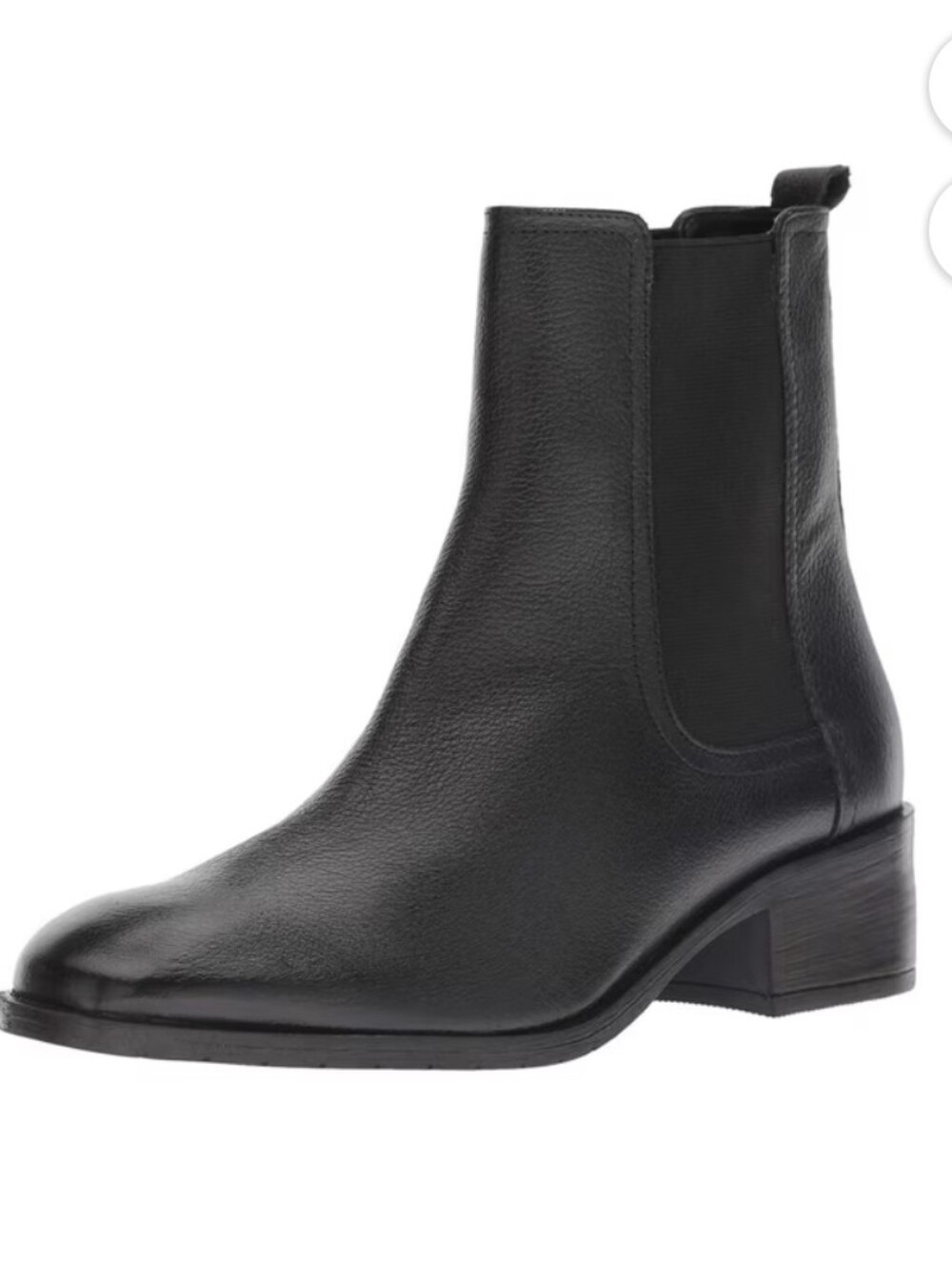 Kenneth Cole Reaction Black Leather Chelsea Ankle Boot